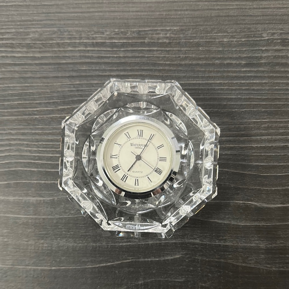 Waterford Crystal Wall Clock - Clear and Silver Elegance
